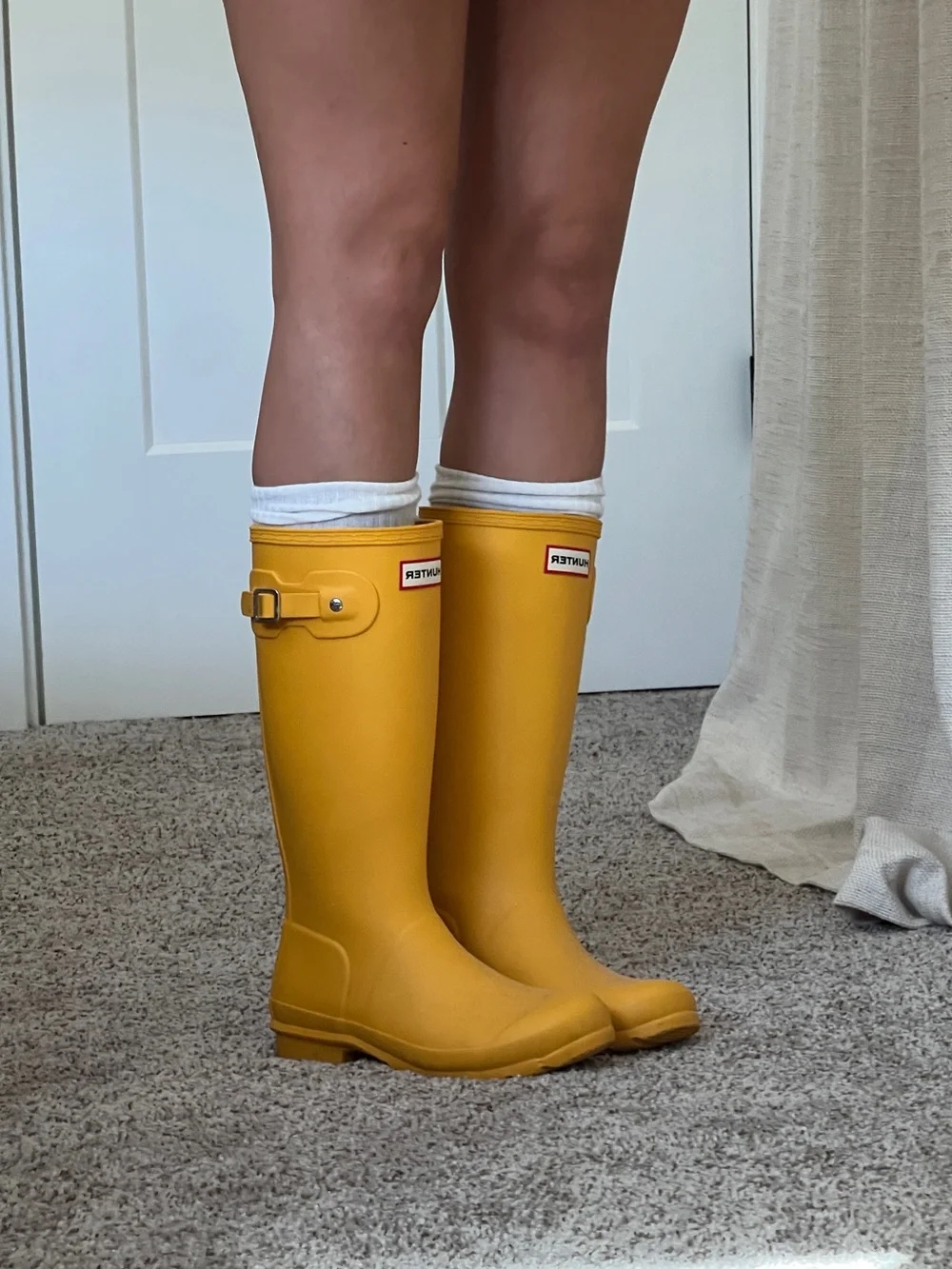 Hunter Tall Rain Boots in Yellow